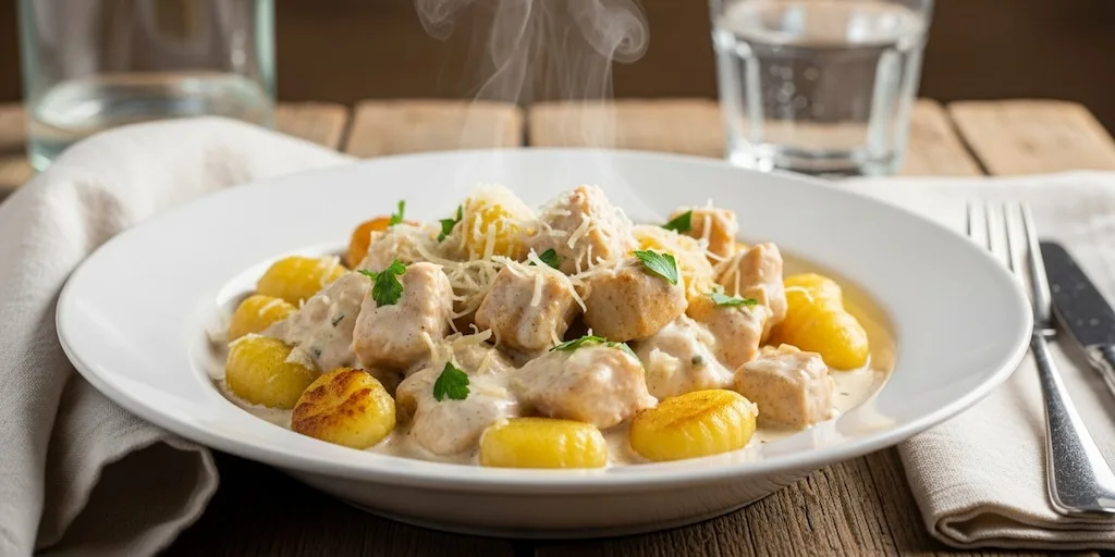 Ñoquis de pollo a la crema: receta rápida y rendidora para aprovechar sobras